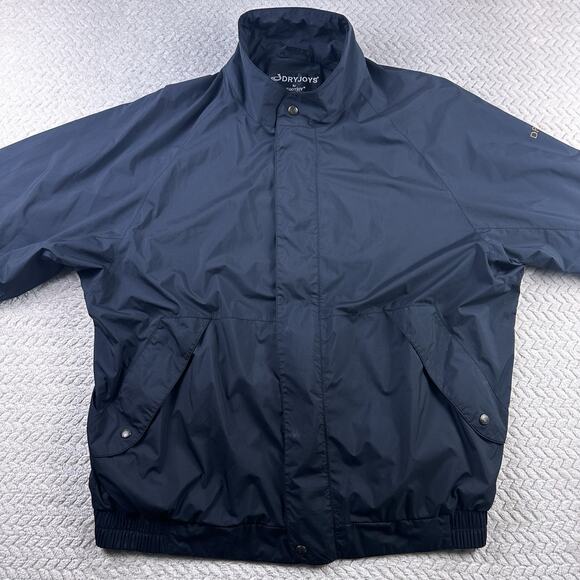 DryJoys FootJoy Men’s Golf Jacket Rain Wind Lined Button Front Large - Picture 2 of 16